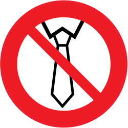 Panneau Interdiction de porter la cravate