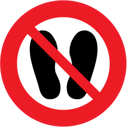 Panneau Interdiction de marcher