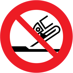 Panneau Interdiction d'utiliser pour la rectification plane