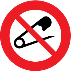 Panneau Interdiction Epingle à nourrice