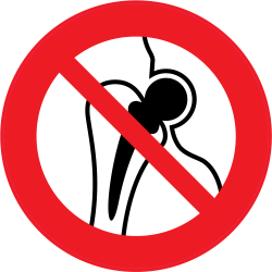 Panneau Interdiction d'entrer aux porteurs d'implants métalliques