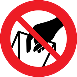 Panneau Interdiction de prendre dans le bac