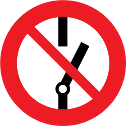 Panneau Interdiction de faire fonctionner