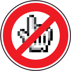 Panneau Interdiction de cliquer