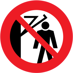 Panneau Interdiction bras pivotant