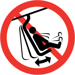 Panneau Interdiction de se balancer