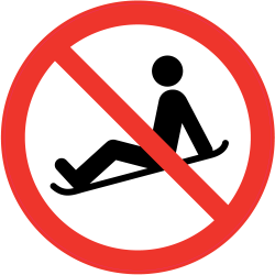 Panneau Interdiction de glisser