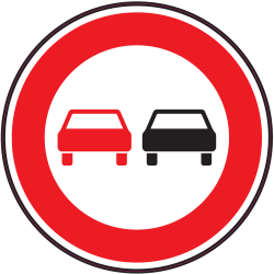 Panneau Interdiction de dépasser