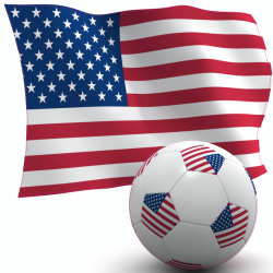 Autocollant USA foot