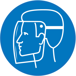 Panneau Obligation Porter visière de sécurité