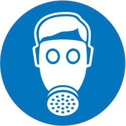 Panneau Obligation Porter masque anti-gaz