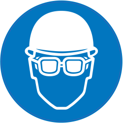 Panneau Obligation Porter casque et lunettes de sécurité