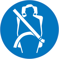 Panneau Obligation Attacher ceinture de sécurité