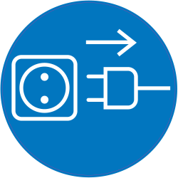 Panneau Obligation débrancher prise électrique
