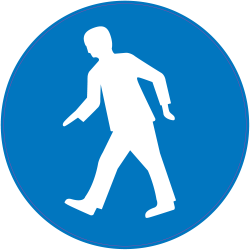 Panneau Obligation Passage pour pietons