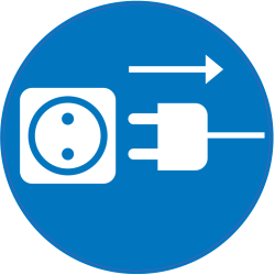Panneau Obligation débrancher prise électrique 2