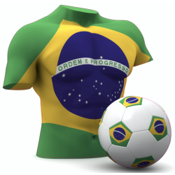 Autocollant Foot Bresil