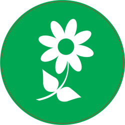 Panneau Vert fleur