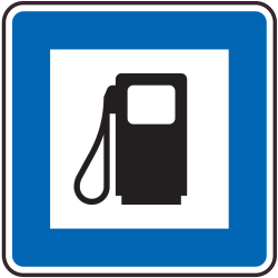 Panneau Indication station essence