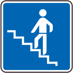 Panneau Indication Monter escaliers gauche