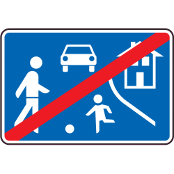 Panneau Indication Fin Zone de rencontre