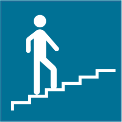 Panneau Indication Monter escaliers droit