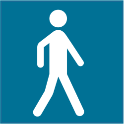 Panneau Indication Autorisation piétons