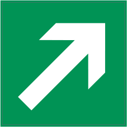 Panneau Indication Sortie haut droite