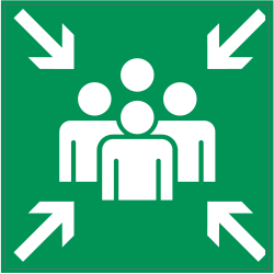 Panneau Indication Point de rassemblement