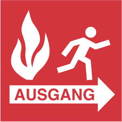 Panneau Indication Incendie sortie de secours Exit