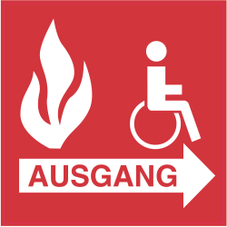 Panneau Indication Incendie sortie de secours Exit 3