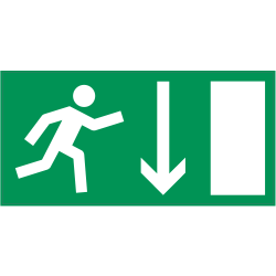Panneau Indication Sortie de secours bas