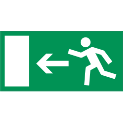 Panneau Indication Sortie de secours gauche