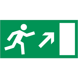 Panneau Indication Sortie de secours haut droite
