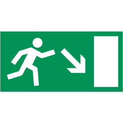Panneau Indication Sortie de secours bas droite