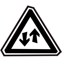 Panneau Bomb Danger Circulation double sens