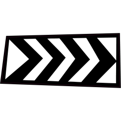 Panneau Bomb Virage dangereux à droite