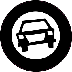 Panneau Bomb Interdiction voiture