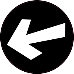 Panneau Bomb Obligation contourner à gauche