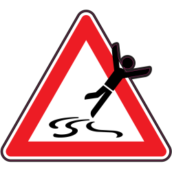 Panneau Danger Chute verglas