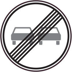 Panneau Indication Fin d'interdiction de dépasser