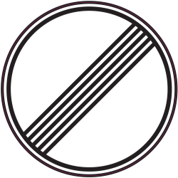 Panneau Indication Fin de toutes interdictions