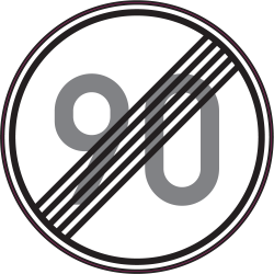 PannePanneau Indication Fin limitation vitesse 90km/h