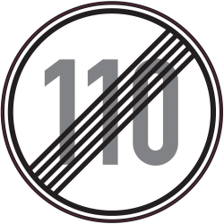 PannePanneau Indication Fin limitation vitesse 110km/h