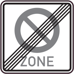 Panneau Indication Fin de zone