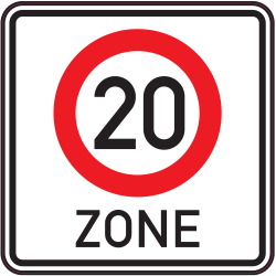 Panneau Indication Zone 20