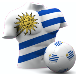 Autocollant Foot Uruguay