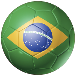 Autocollant Ballon Foot Bresil