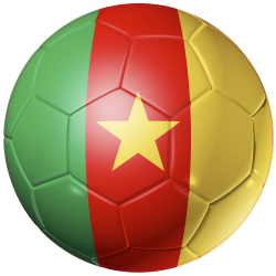 Autocollant Ballon Foot Cameroun