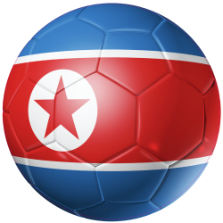 Autocollant Ballon Foot Corée du Nord